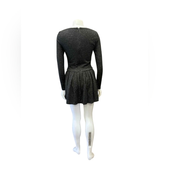 Talula Aritzia Longsleeve Dress Knit Black/White Salt And Peppered Size 6 - Picture 3 of 10